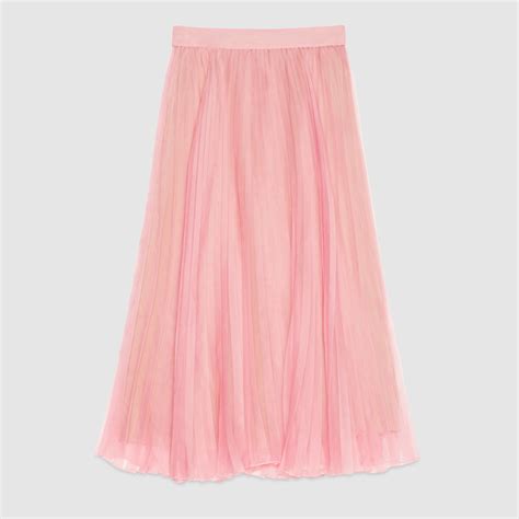 gucci pink pleated skirt